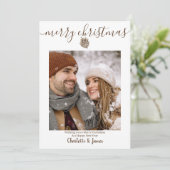 写真メリーパーソナライズされたクリスマス シーズンカード (スタンド正面)