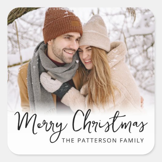 写真メリーミニマルクリスマス スクエアシール (正面)