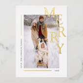 写真メリーモダンのクリスマス挨拶 箔シーズンカード (正面)