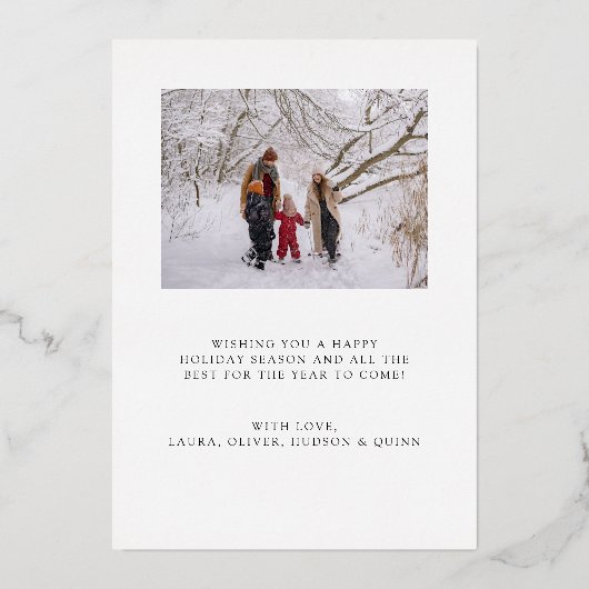 写真メリーモダンのクリスマス挨拶 箔シーズンカード (裏面)