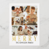 写真メリーモダンコラージュ 箔シーズンカード (正面)