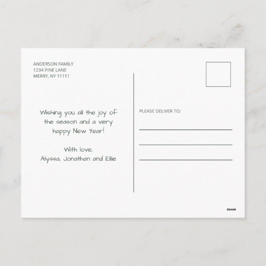 写真メリーリトルクリスマス シーズンポストカード (裏面)