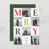 写真メリー数々のクリスマスデザインダークグリーン (正面/裏面)