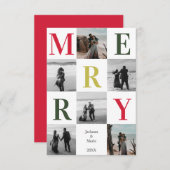 写真メリー数々のクリスマスデザイン赤 (正面/裏面)