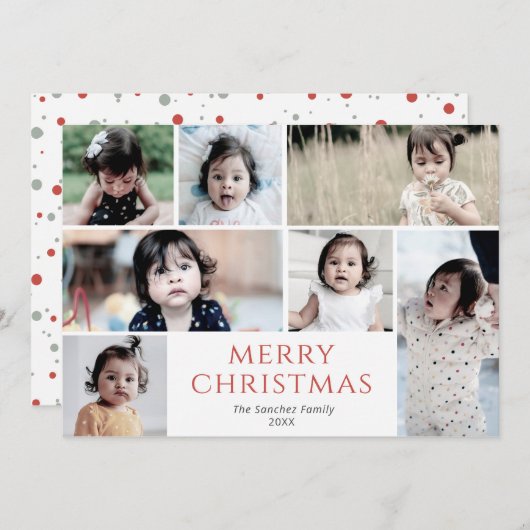 写真メリー数々のクリスマス シーズンカード (正面/裏面)