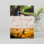 写真メリー数々のクリスマス 箔シーズンカード (立ち正面)