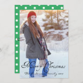 写真メリー独身のクリスマス水玉模様 シーズンカード (正面/裏面)