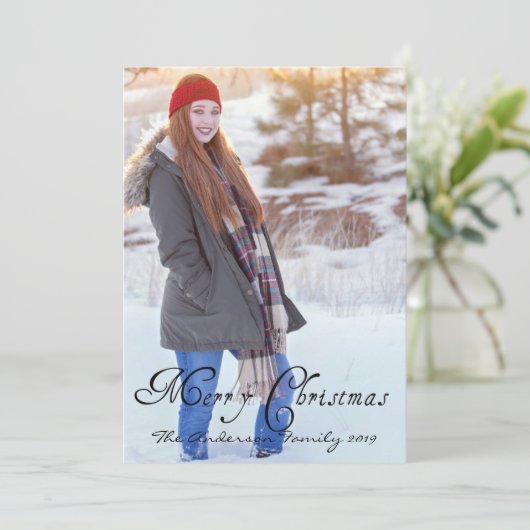 写真メリー独身のクリスマス水玉模様 シーズンカード (スタンド正面)