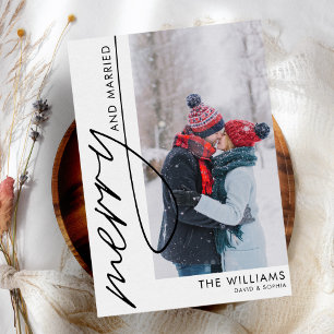 写真メリー結婚したクリスマスカード シーズンカード