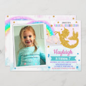 写真メルミコーン誕生日の招待メリコーンパーティー 招待状 (正面/裏面)