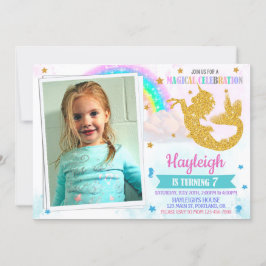 写真メルミコーン誕生日の招待メリコーンパーティー 招待状