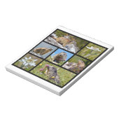 写真モザイクAlpine marmotsとedelweiss ノートパッド (回転)