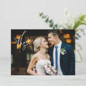 写真モダンありがとうご結婚ざう カード (スタンド正面)