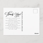 写真モダンありがとう ポストカード (裏面)