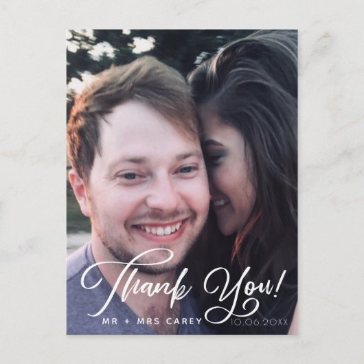 写真モダンありがとう ポストカード (正面)