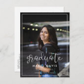 写真モダンお洒落の卒業 ポストカード (正面/裏面)