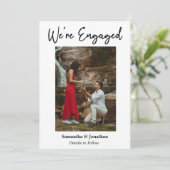 写真モダンお知らせカー婚約したド 招待状 (スタンド正面)