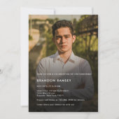 写真モダンお祝い 招待状 (正面)