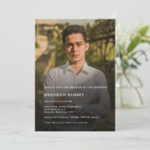 写真モダンお祝い 招待状 (スタンド正面)
