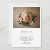 写真モダンかわいいクリスマス誕生 案内状 (裏面)