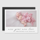 写真モダンかわいい休日の誕生発表 (正面/裏面)