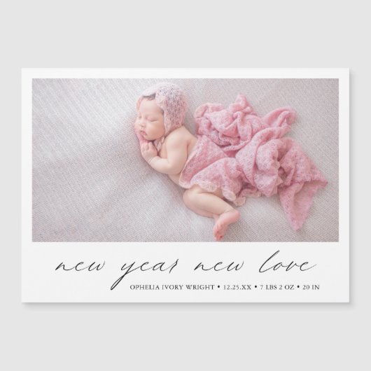 写真モダンかわいい休日の誕生発表 (正面)