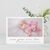 写真モダンかわいい休日の誕生発表 案内状 (スタンド正面)