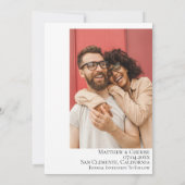 写真モダンついに可愛いシンプル セーブザデート (裏面)