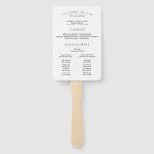 写真モダンで結婚式 プログラムファンを使う ハンドファン (裏面)