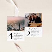 写真モダンとおもしろいのファクトを持つテーブル番号カード テーブルナンバー