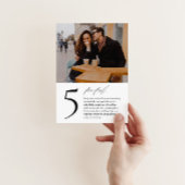 写真モダンとおもしろいのファクトを持つテーブル番号カード テーブルナンバー