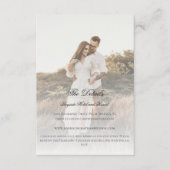 写真モダンとオーバーレイ結婚ズ エンクロージャーカード (正面)