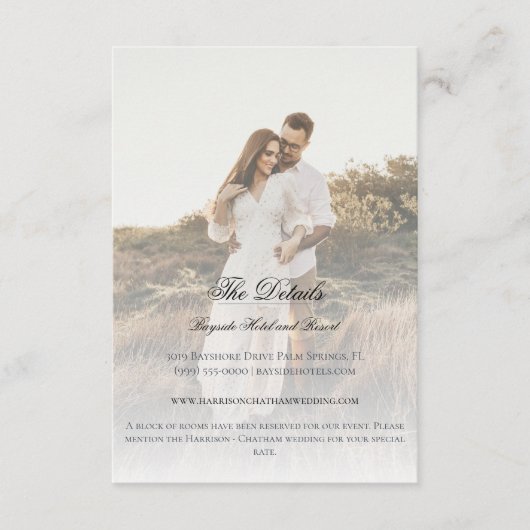 写真モダンとオーバーレイ結婚ズ エンクロージャーカード (正面)