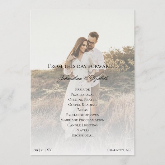 写真モダンとオーバーレイ結婚ズ プログラム (正面)