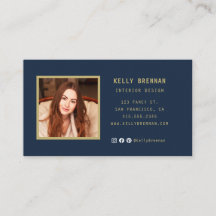 写真モダンとソーシャルメディア付き名刺