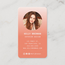 写真モダンとソーシャルメディア付き名刺 名刺