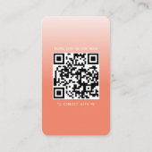 写真モダンとソーシャルメディア付き名刺 名刺 (裏面)