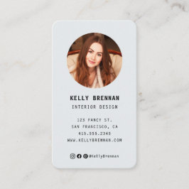 写真モダンとソーシャルメディア付き名刺 名刺