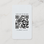 写真モダンとソーシャルメディア付き名刺 名刺 (裏面)