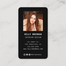 写真モダンとソーシャルメディア付き名刺 名刺