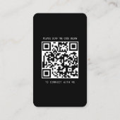 写真モダンとソーシャルメディア付き名刺 名刺 (裏面)