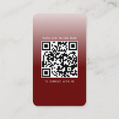 写真モダンとソーシャルメディア付き名刺 名刺 (裏面)