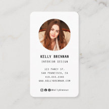 写真モダンとソーシャルメディア付き名刺