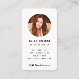 写真モダンとソーシャルメディア付き名刺 名刺