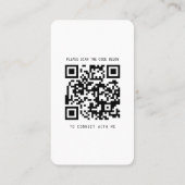 写真モダンとソーシャルメディア付き名刺 名刺 (裏面)