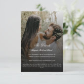 写真モダンとブラックオーバーレイ結婚ズ エンクロージャーカード (スタンド正面)