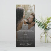 写真モダンとブラックオーバーレイ結婚ズ メニュー (スタンド正面)