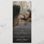 写真モダンとブラックオーバーレイ結婚ズ メニュー (正面)