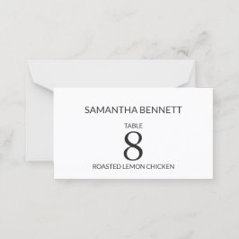 写真モダンとモノグラムバックでミニマル プレイスカード