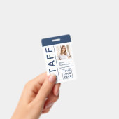写真モダンとロゴの会社スタッフのID | バッジ (手持ち)